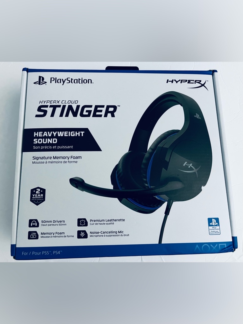 HyperX Cloud Stinger Gaming Headset PS4 PS5 Wired Mic Lightweight NIB Sealed